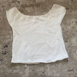Brandy melville off the shoulder white top